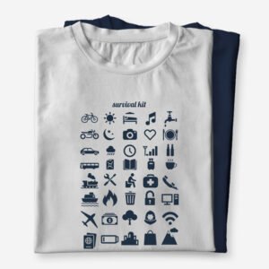 Majica s potiskom ikon za na potovanje, moška ali ženska majica s kratkimi rokavi, primerna za potovanja ali kot darilo za fanta, punco, prijatelja.