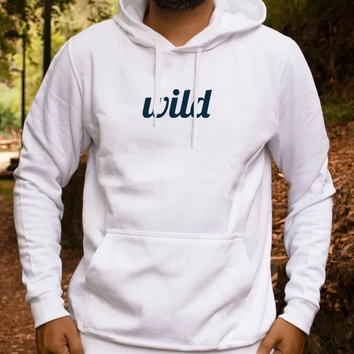 Pulover s kapuco Wild Bela Pulover s kapuco | Wild - slika 2