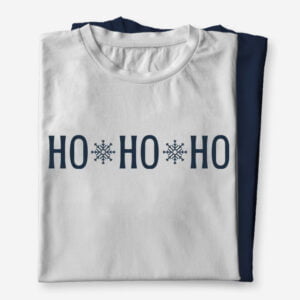 Majica z božičnim potiskom, uniseks, ženska ali moška majica s kratkimi rokavi iz bombaža v beli ali modri barvi, primerna kot božično darilo.