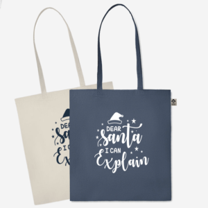 Eko vrečka s smešnim napisom Dear Santa, I can explain je okolju prijazna vrečka s preprostim, a simpatičnim potiskom, primerna za različna opravila ali pa kot darilo za Božička, darilo za novo leto ali darilo za rojstni dan.